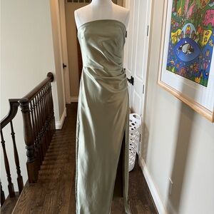 Anthropologie Olive Strapless Maxi Dress